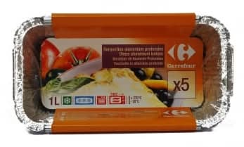 Set 5 Bandejas Profundas de Aluminio Carrefour 1 l.