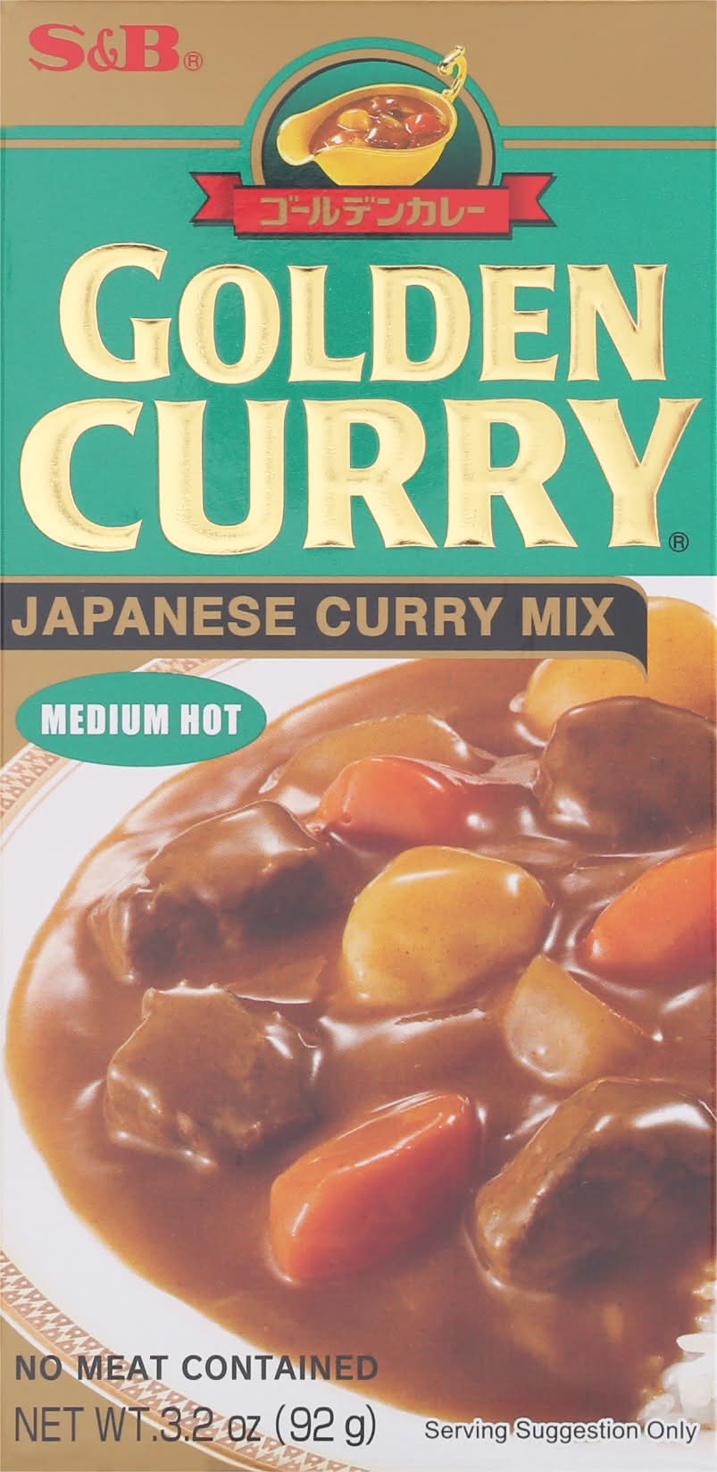 S&B Golden Curry Medium Hot Japanese Mix (3.2 oz)