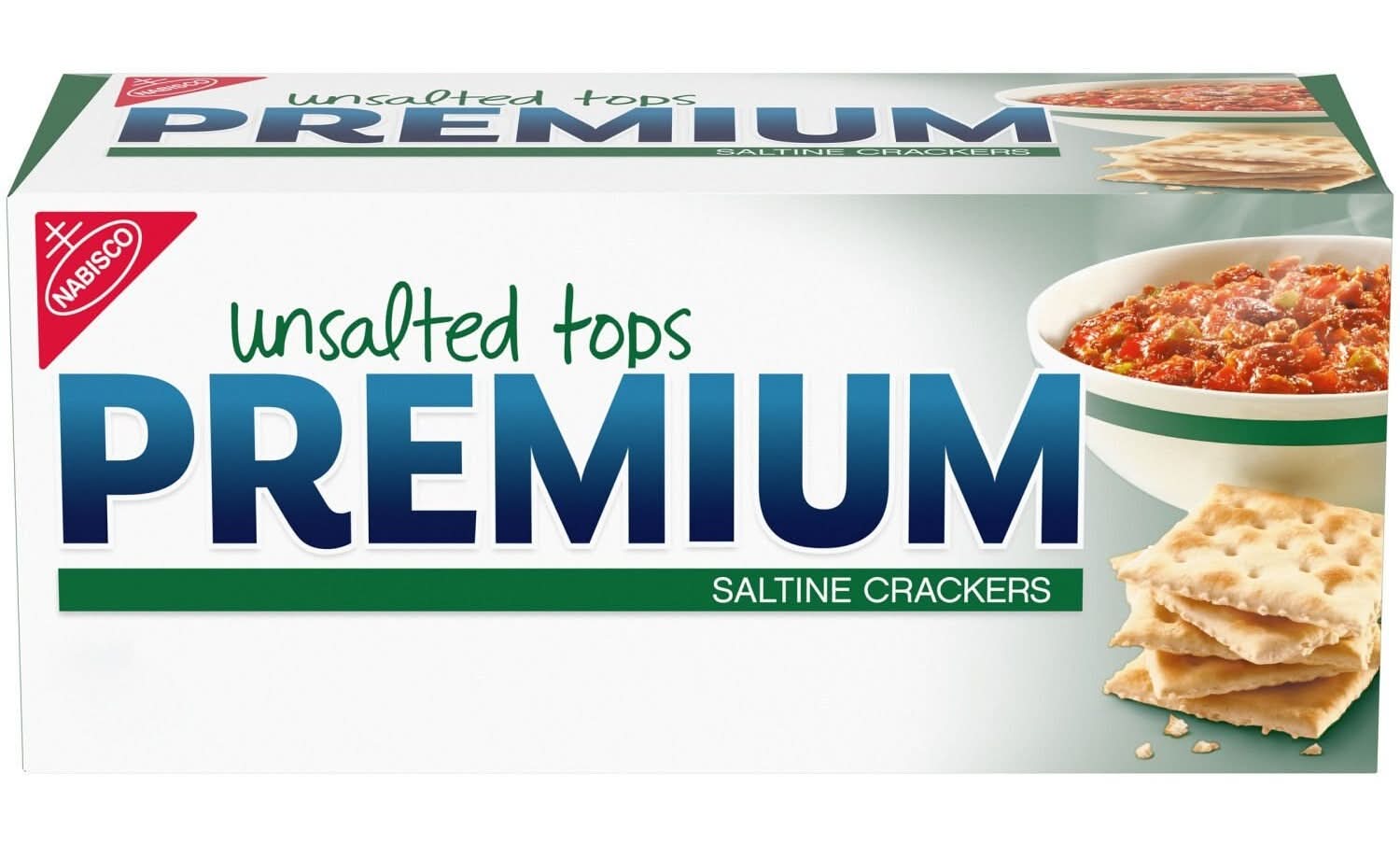 Premium Unsalted Tops Saltine Crackers, Lunch Snacks, 16 Oz