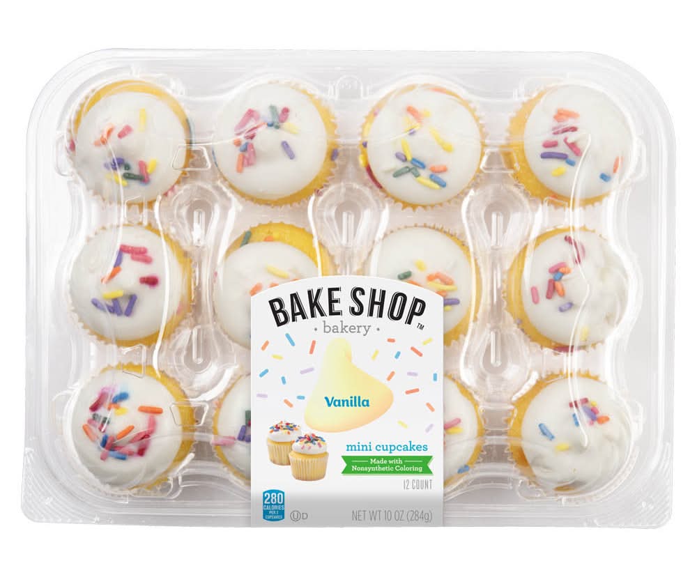 Bake Shop Mini Cupcakes, Vanilla (10 oz, 12 ct)