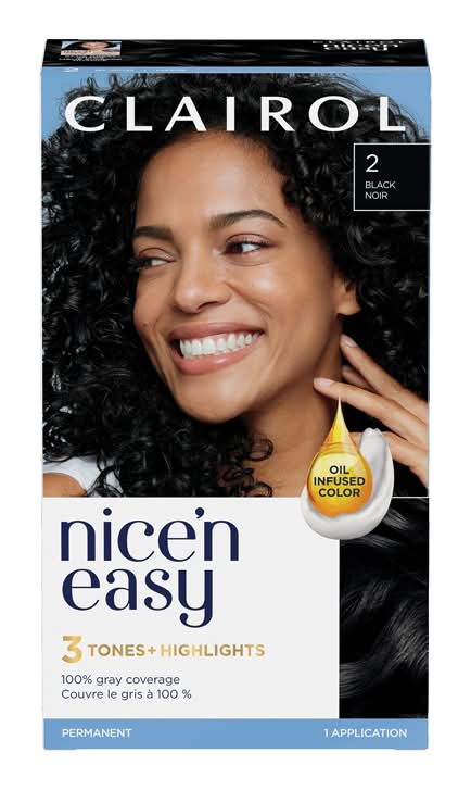 Nice'n easy coloration permanente pour cheveux (2 noir) - clairol nice'n easy permanent hair dye, 2 black noir