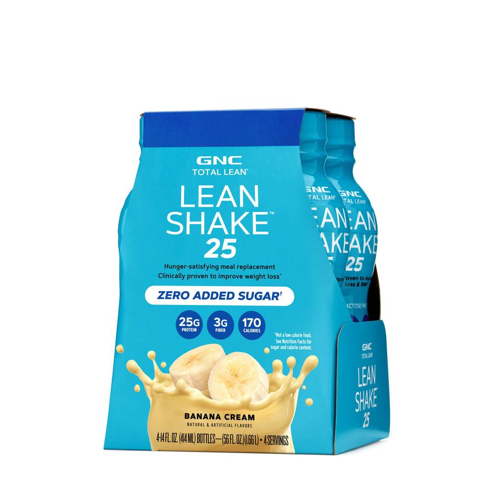 Gnc Lean Shake Meal Replacement Drink (4 pack, 14 fl oz) ( banana-cream )