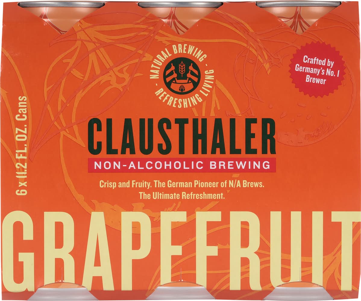 Clausthaler Non Alcoholic Brewing Beer, Grapefruit (6 x 11.2 fl oz)