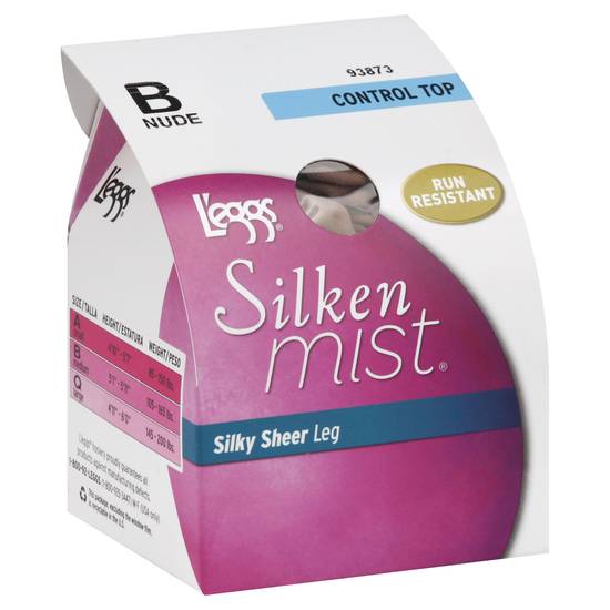 L'eggs Silken Mist Silky Sheer Run-Resistant Pantyhouse, Control Top, Sheer Toe (multi)
