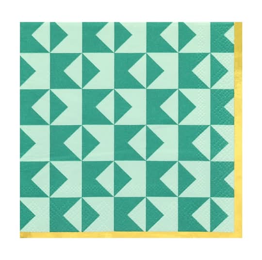 Jonathan Adler Cocktail Napkins, 12x12 cm, Teal (20 ct)