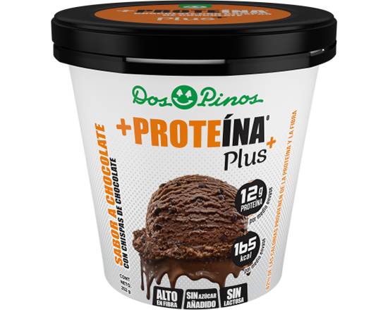 Dos Pinos Helado +Proteína Plus, Chocolate Con Chispas (252 g)