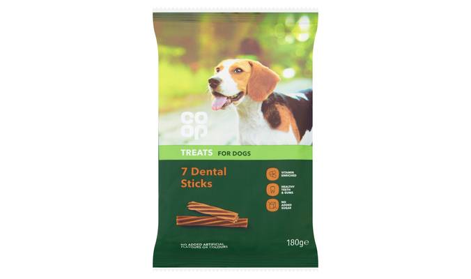 Co-op Treats for Dogs 7 Dental Sticks 180g