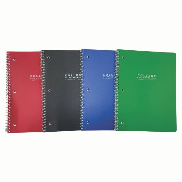 Meijer Subject Poly Cover College Ruled Notebook