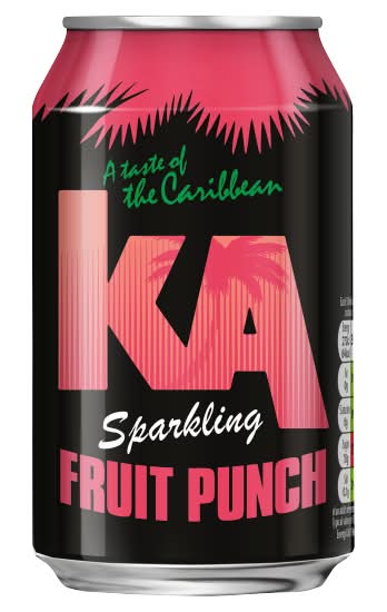 KA Fruit Punch, Sparkling Soft Drink (330ml)