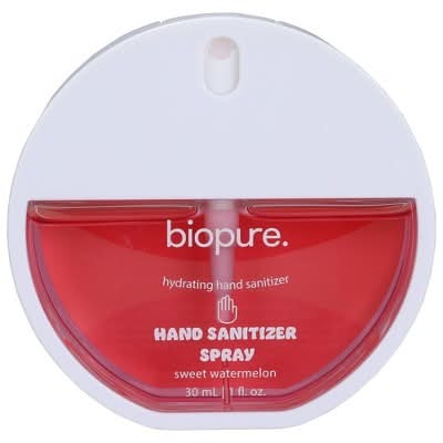 BioPure Hydrating Liquid Hand Sanitizer Spray, Sweet Watermelon (1.01 fl oz)