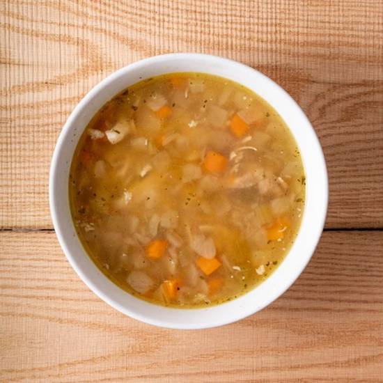 rustic chicken soup - bowl