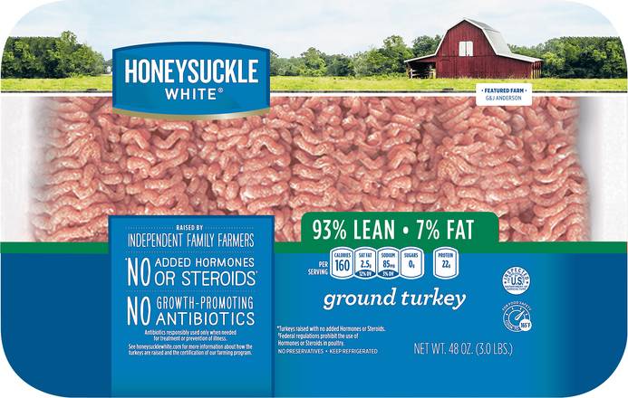 Honeysuckle White Fresh 93% Lean 7% Ground Turkey