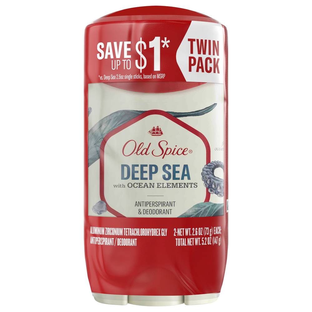 Old Spice Men's Antiperspirant & Deodorant Deep Sea With Ocean Elements