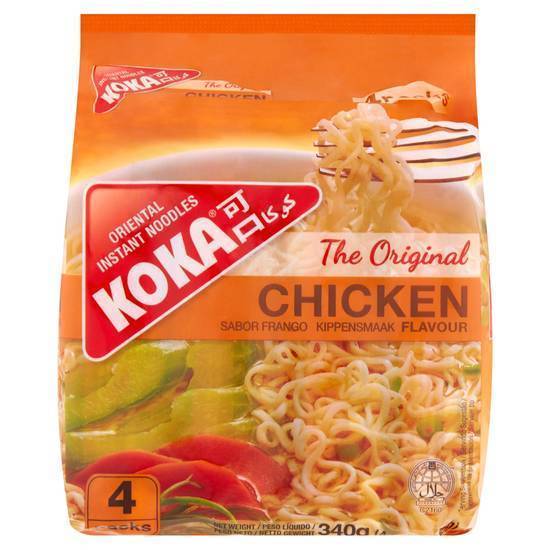 Koka Chicken Noodles 4Pk  340G 