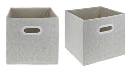 Linen Cube Storage Bins 2-Pack