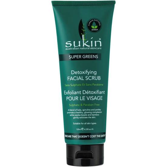 Sukin gommage pour visage détoxifiant super greens (125 ml) - super greens detoxifying facial scrub (125 ml)