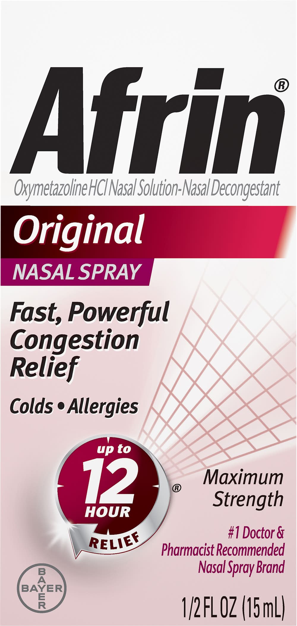 Afrin Original Maximum Strength Nasal Decongestant Spray (0.5 fl oz)