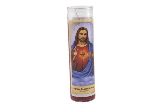 Traditional Light 8'' Sacred Heart Candle (1 ct)
