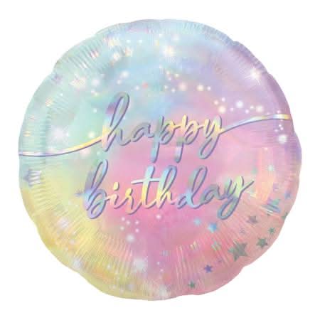INFLATED Anagram® Decorative Balloon 18in Happy Birthday Pastel