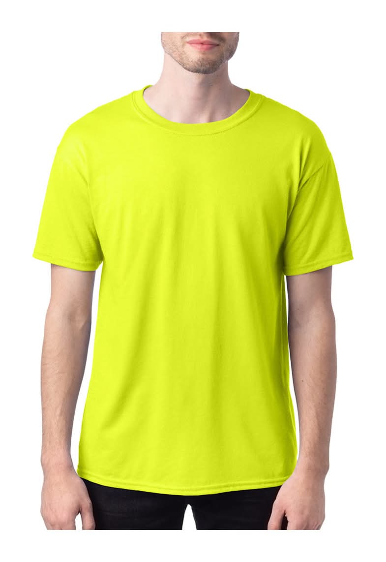 Hanes Sport Cool Dri Performance T-Shirt, Men, L, Safety Green