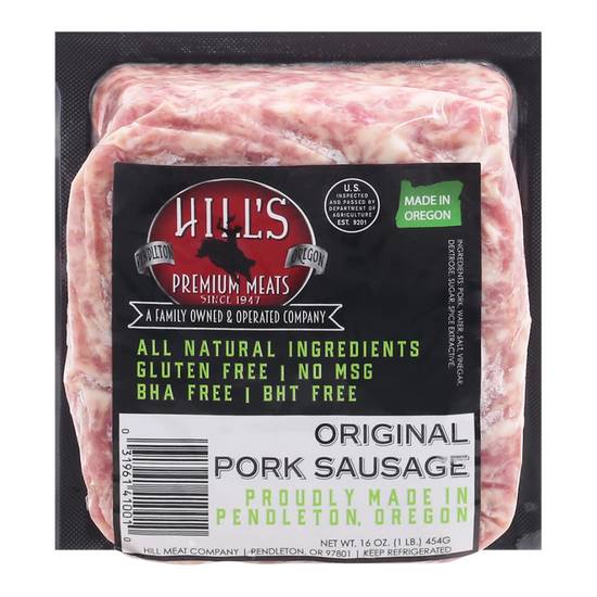 Hill's Premium Meats Original Pork Sausage Gluten Free (16 oz)