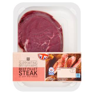 Co-op British Beef Fillet Steak 170g