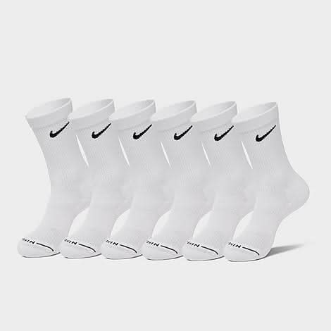Nike Everyday Elevated Crew Socks (6-Pack) (Large)