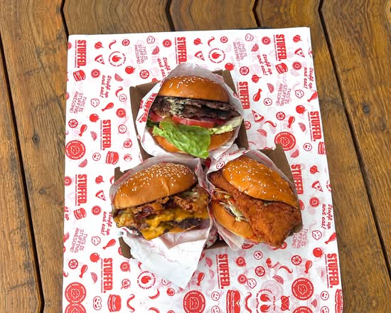 Stuffed Burgers Pizza Chargrill