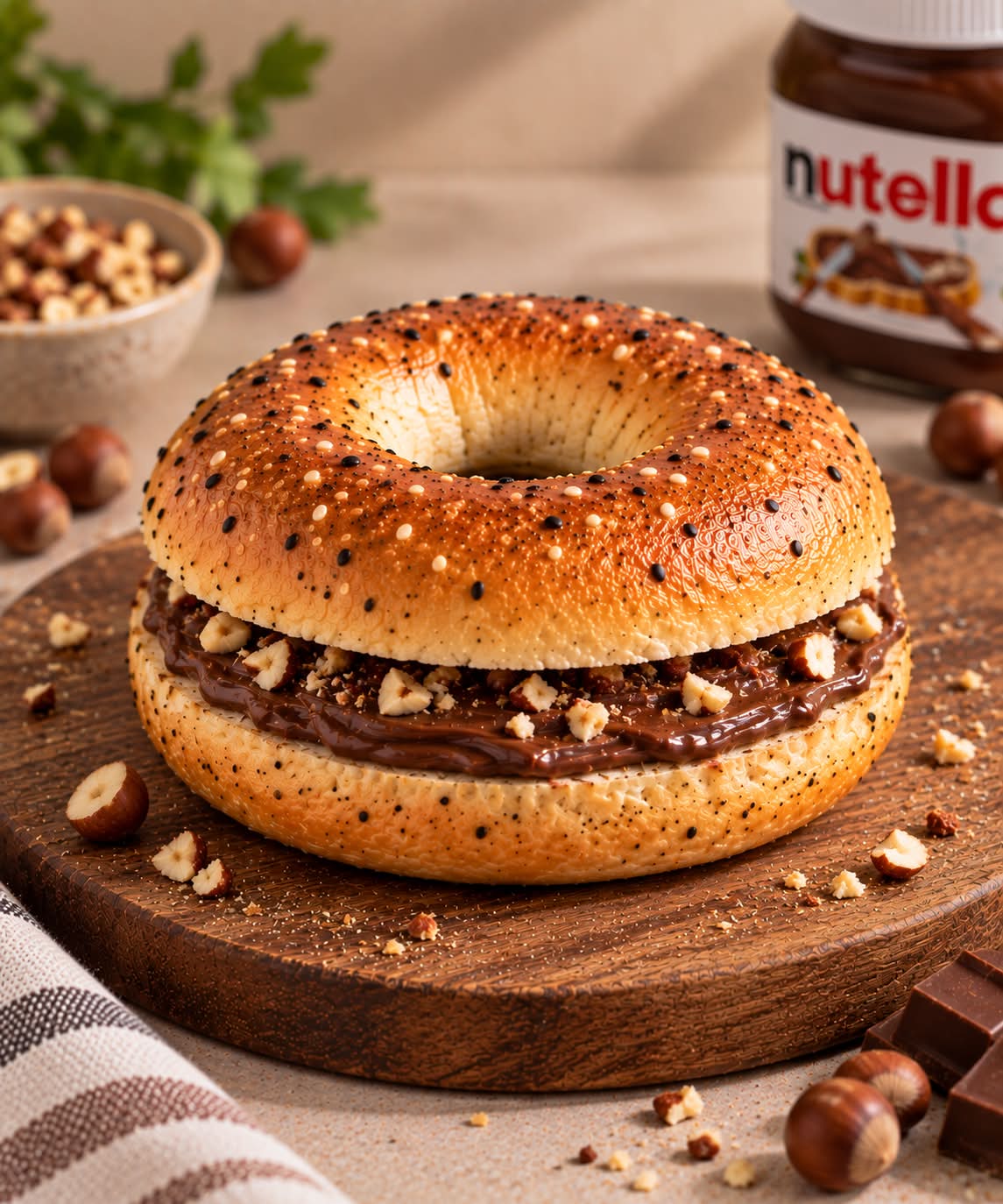 Bagel sucré au Nutella🥯