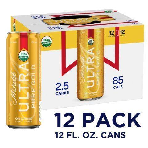 Michelob Ultra Pure Gold 12 Pack 12oz Can