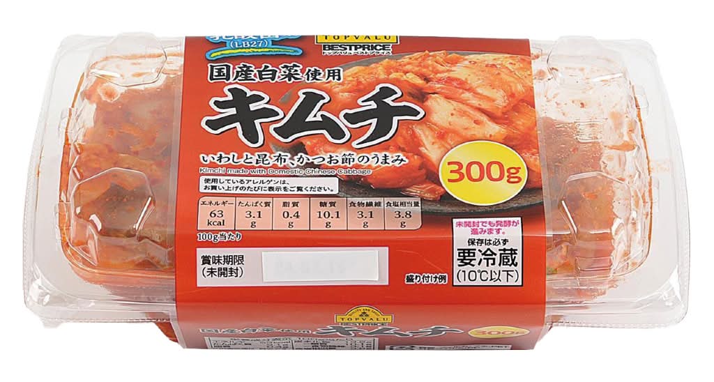 トップバリュ ベストプライス 国産白菜使用キムチ (300g)