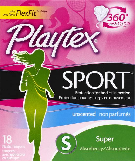 Playtex Sport Tampons Super Absorbency (18 ct)