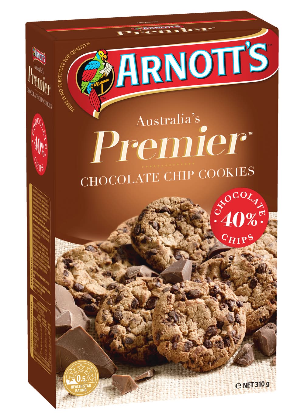 Arnott's Premier Cookies, Chocolate Chip (310g)