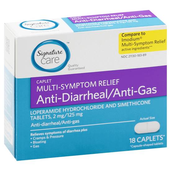Signature Care Anti-Diarrheal & Anti-Gas Multi-Symptom Relief