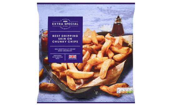 Asda Extra Special Beef Dripping Skin On Chunky Chips 750g
