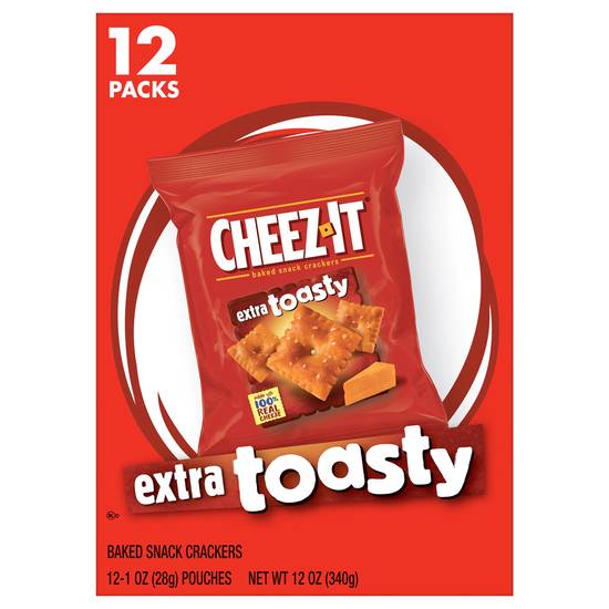 Cheez-It Extra Toasty Baked Snack Crackers (12 ct)