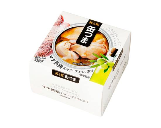 204078：K&K缶つま マテ茶鶏のオリーブオイル漬け 150G / K&K Cantsuma Mate Tea Chicken Pickled in Olive Oil （Canned Foods）