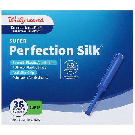 Walgreens Perfection Silk Tampons Unscented Super (36ct)