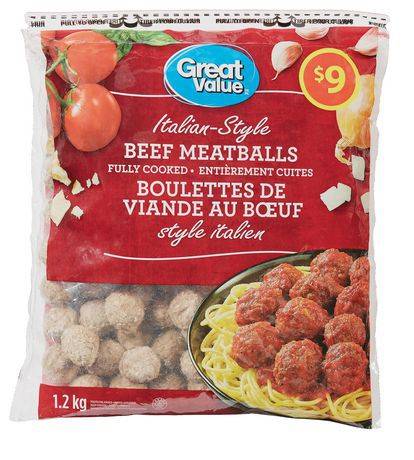 Great value boulettes de boeuf à l'italienne de great value (1,2 kg) - italian style beef meatballs (1.2 kg)