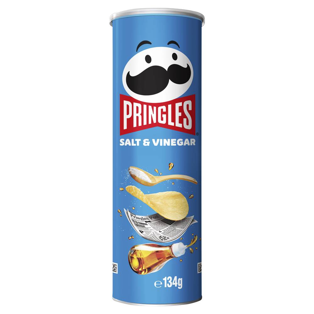 Pringles Potato Chips, Salt & Vinegar (134g)