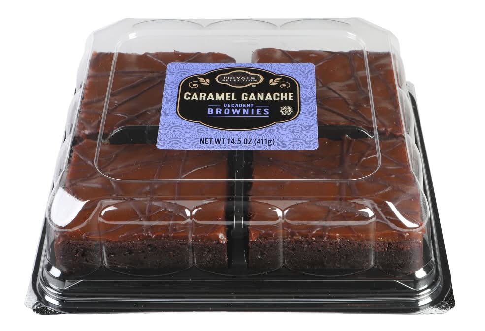Private Selection Decadent Brownie Squares, Caramel Ganache (14.5 oz)