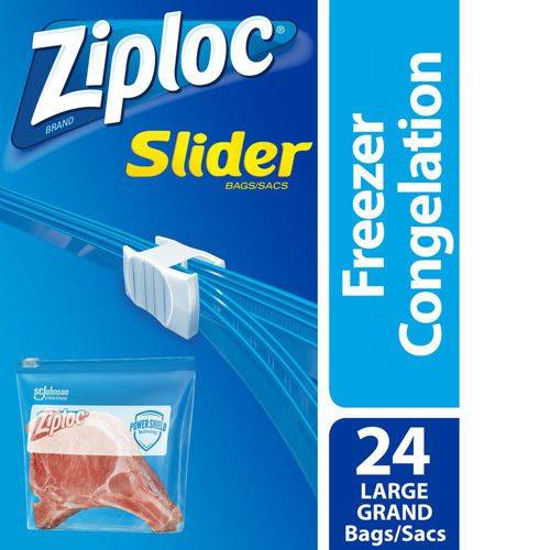 Ziploc sacs à glissière (24 sacs) - slider bags freezer large vp powerguard (large 24 bags)