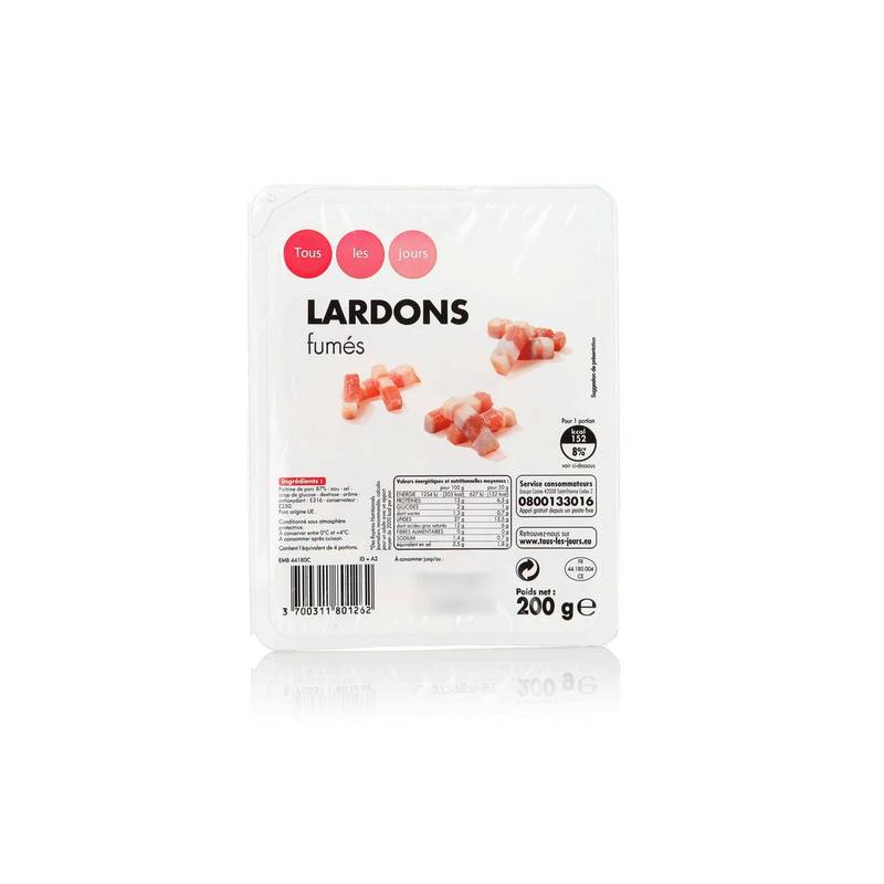 Tous Les Jours - Lardons fumés (200g)