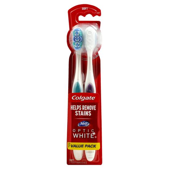Colgate 360 Optic Value pack White Soft Toothbrush