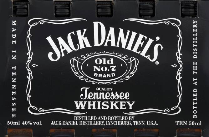 Jack Daniel's Tennessee Whiskey Bottles (10 ct, 50 ml)