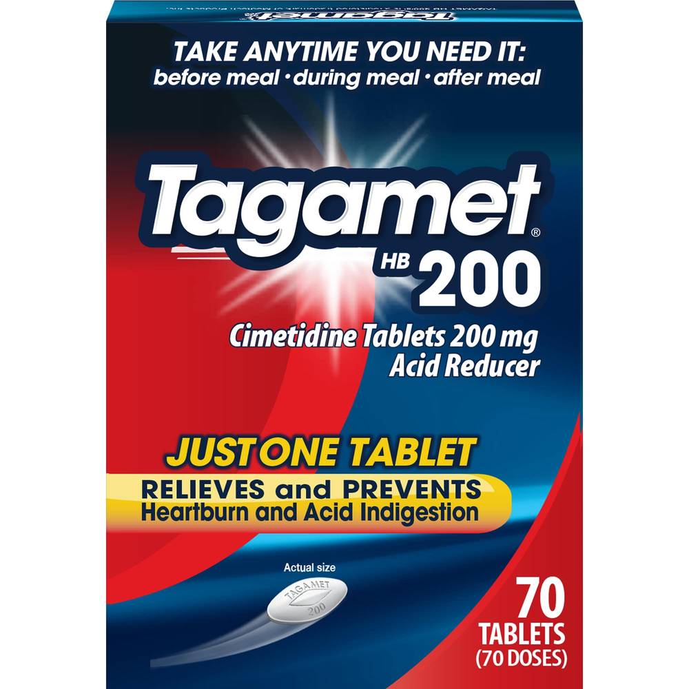 Tagamet Hb 200 mg Cimetidine Acid Reducer and Heartburn Relief (70 ct)