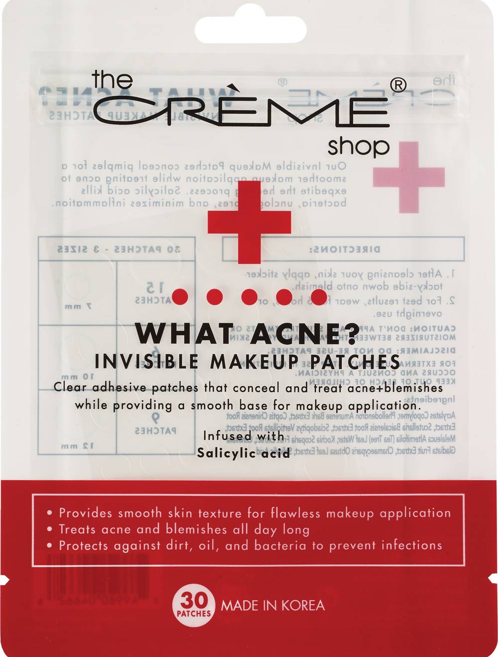 The Creme Shop What Acne? Invisible Makeup Patches, 30CT