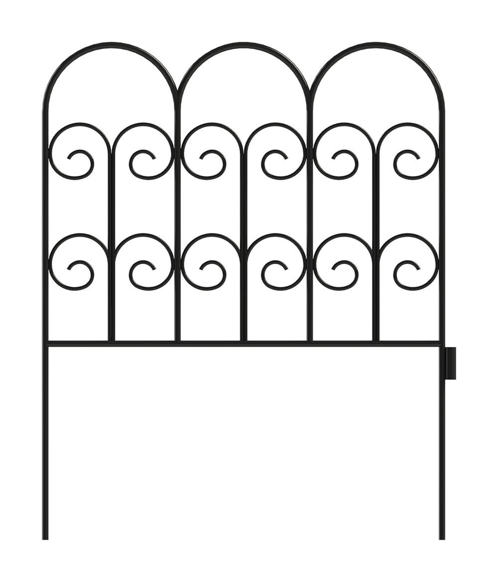 GARDEN CRAFT 0.30-in x 16-in x 18-in Jasmine Black Metal Steel Border fencing