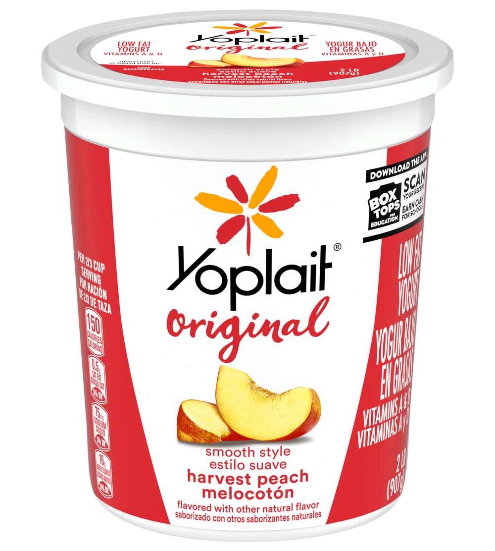 Yoplait Original Low Fat Harvest Yogurt, Peach (32 oz)