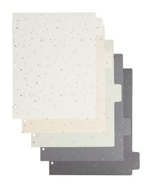 Les Produits U Paper Binder Dividers, 10.98x9.21 in, Assorted (5 ct)